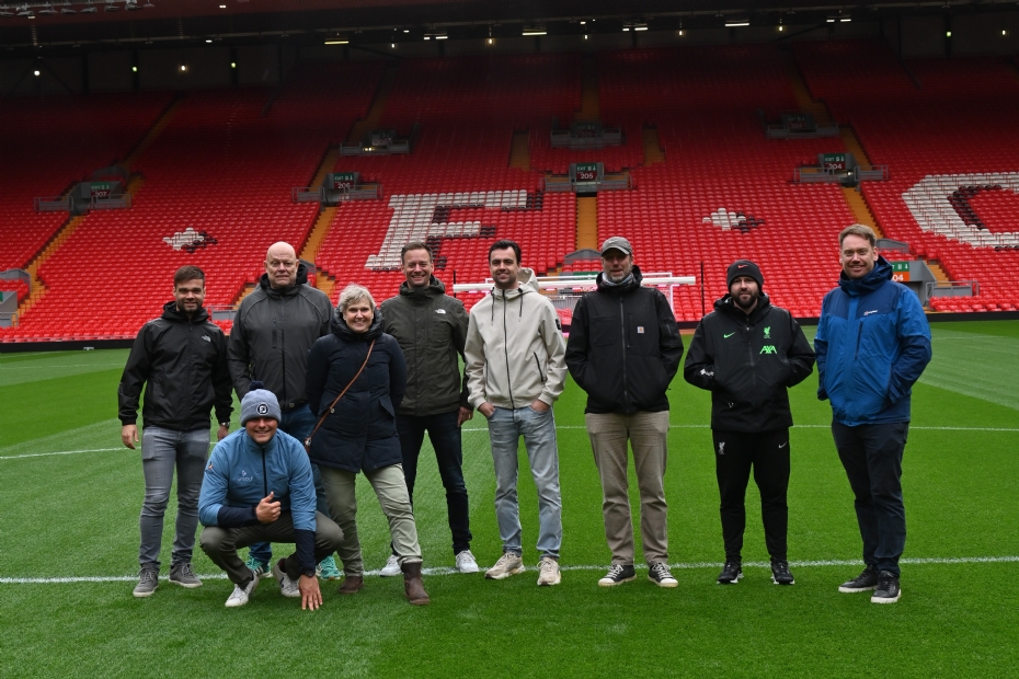 group photo at Liverpool FC