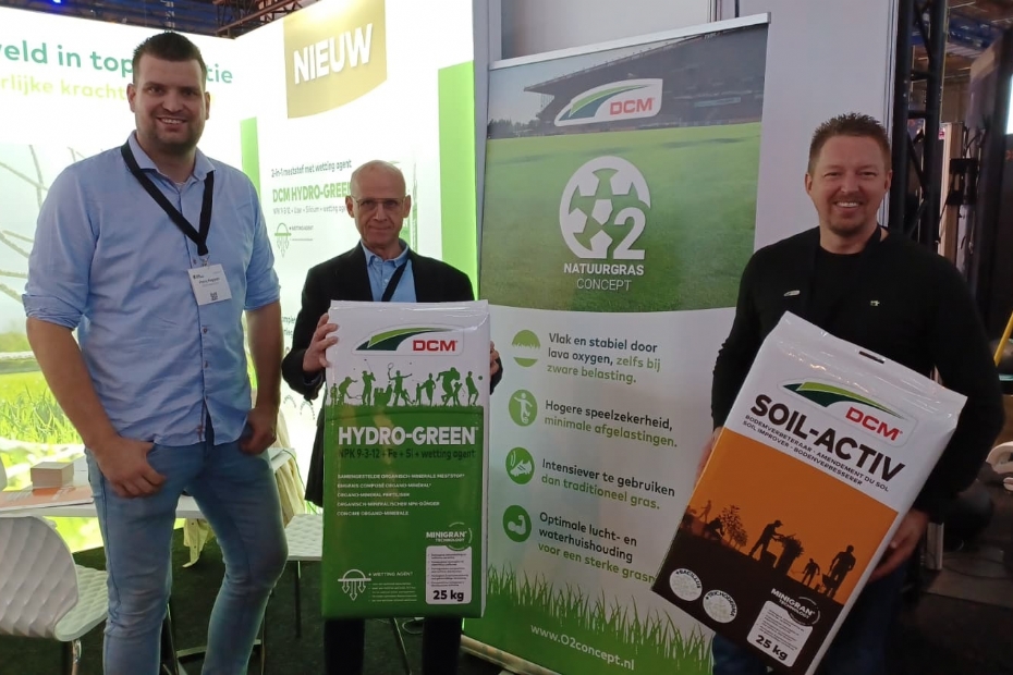 Hydro-Green was presented by DCM for the first time at the Nationale Sport Vakbeurs