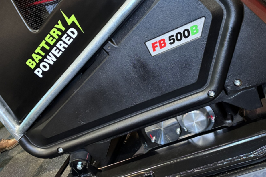 The Swepac FB500B battery-powered plate compactor